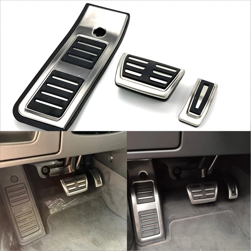 Pour Audi A6 (4F) C6 S6 2008-2012 A6 S6 C8 4K 2018-20 accessoires de voiture accélérateur de frein carburant gaz repose-pieds couvercle de plaque de pédale (LHD)