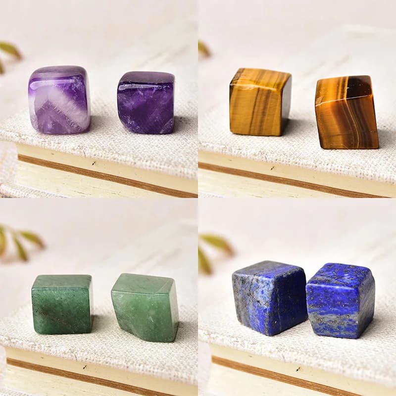 Cube de Quartz en pierre naturelle, cristal de guérison, sept Chakras, Reiki, décoration minérale polie pour Aquarium, Collection cadeau