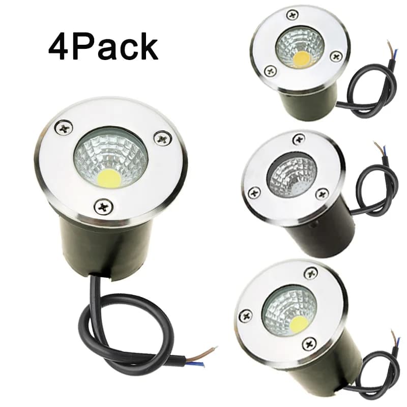 Lumière LED Souterraine 3W 5W 10W COB, Lampe de Sol Extérieure, Projecteur de Jardin, Éclairage de Chemin Carré, Encastrable, 85-265V DC12V IP68