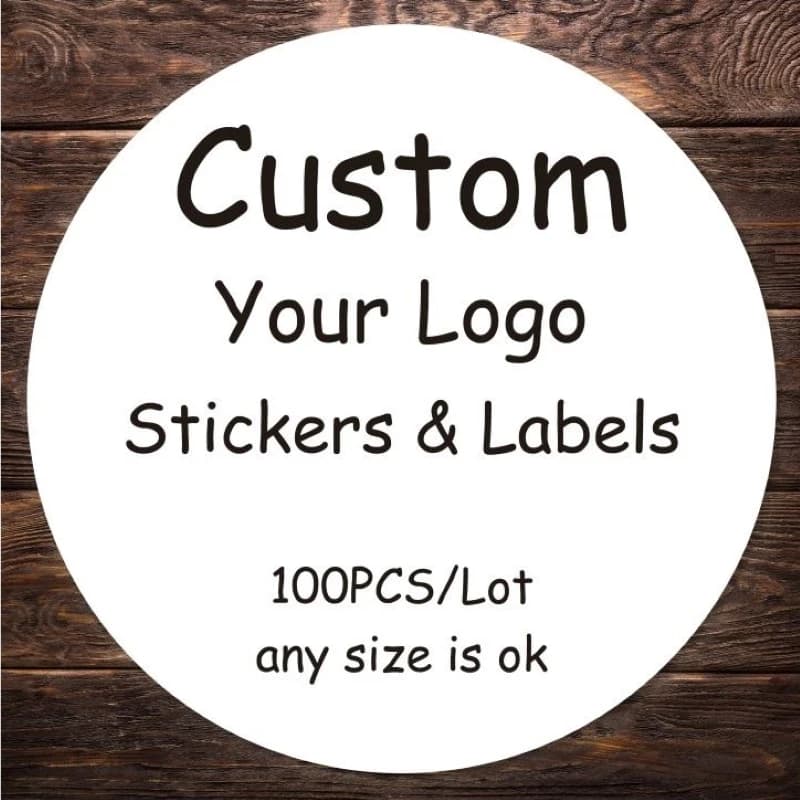 100 pièces autocollants personnalisés Logo étiquettes de remerciement autocollants personnalisés emballage nom fête mariage anniversaire imprimer votre propre autocollant