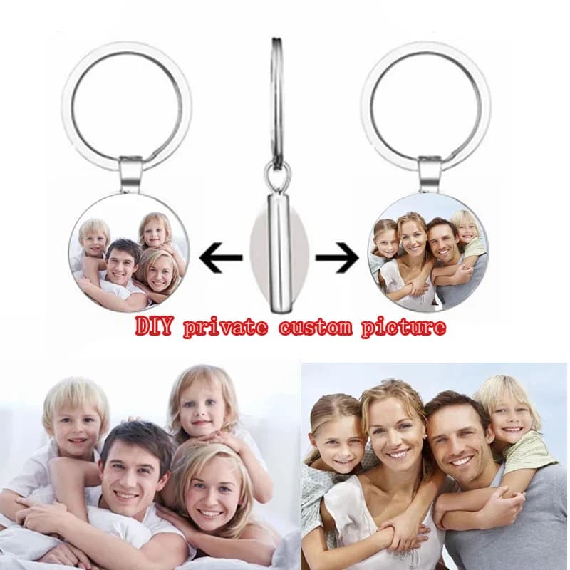 Photo personnalisée mode porte-clés bricolage photo privée personnalisée Photo