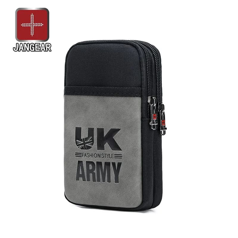 Janear – sac à bandoulière en toile pour hommes, sacoche de téléphone étanche, petit sac de ceinture de voyage, sac de poitrine décontracté, portefeuille