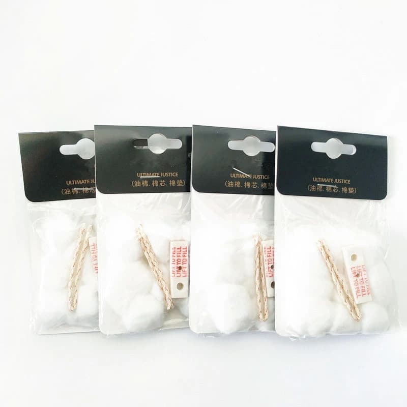 Kit de 5 pièces de mèches en coton absorbant l'huile et tampons en coton universels de remplacement pour briquets à essence Zippo, vente en gros