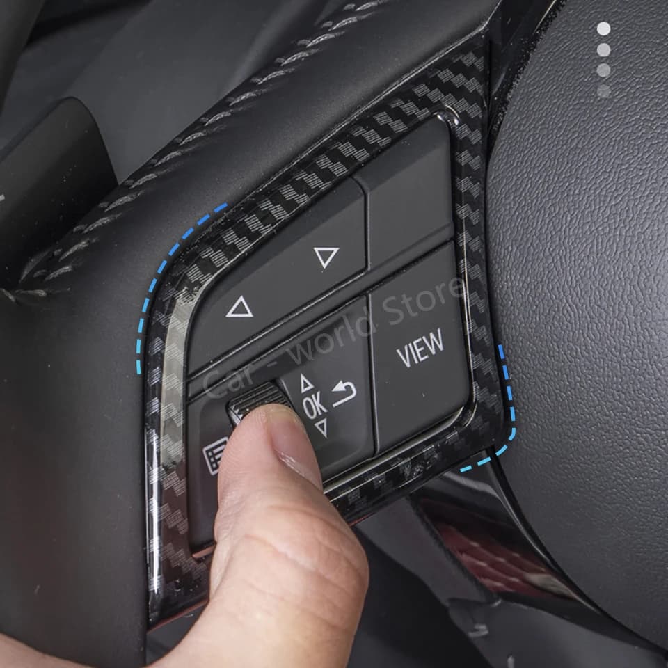 Couverture de décoration de volant pour Audi A3, autocollants en Fiber de carbone, couleur adaptée à Audi A3 8Y 2021, accessoires d'intérieur