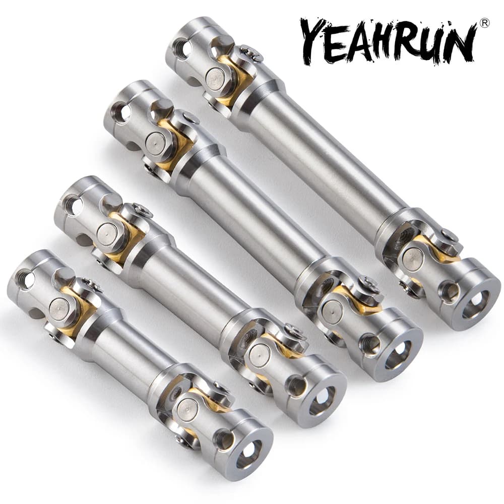 YEAHRUN – Joint d'arbre d'entraînement en métal argenté, pour modèle de camion tracteur Tamiya RC 1/14, mise à niveau de voiture, pièces de rechange, accessoires