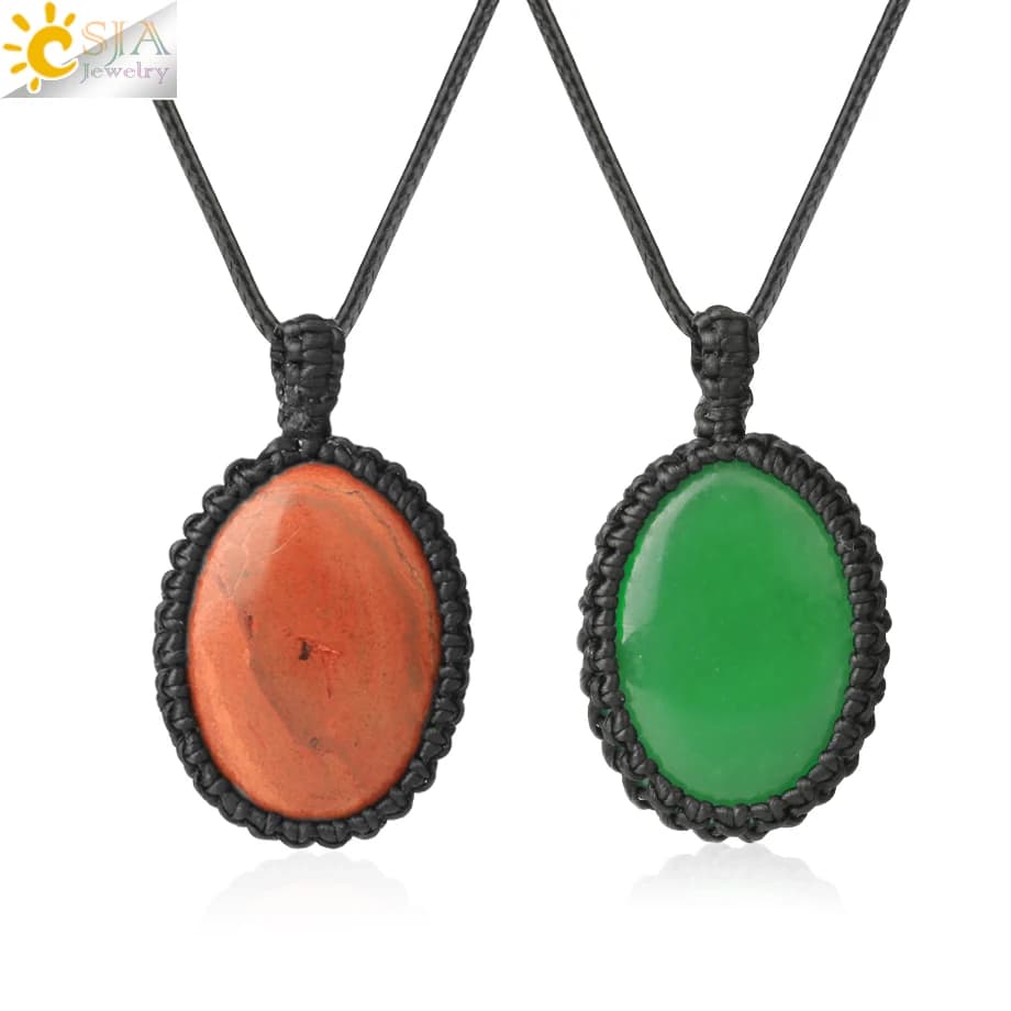 CSAlbannaren cristal pour hommes et femmes, ULde spiritualité enveloppée, pierre naturelle, pendentif en quartz, colliers de la présidence, bijoux tressés, G662