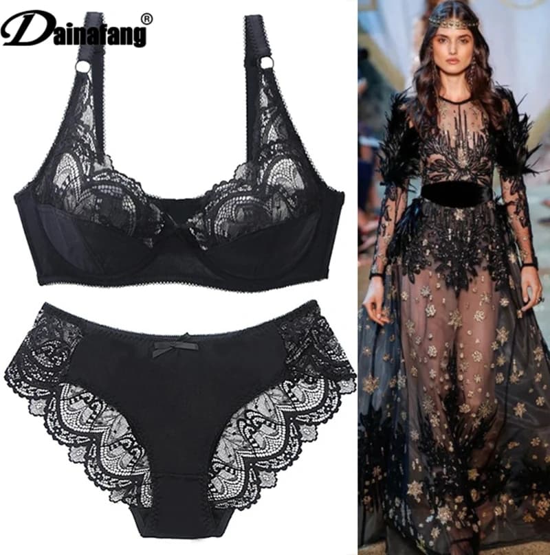 Ensembles de soutien-gorge push-up en dentelle pour femmes, lingerie sans couture, sous-vêtements féminins, ultra-minces, sexy, grande taille, nouveau, 2021
