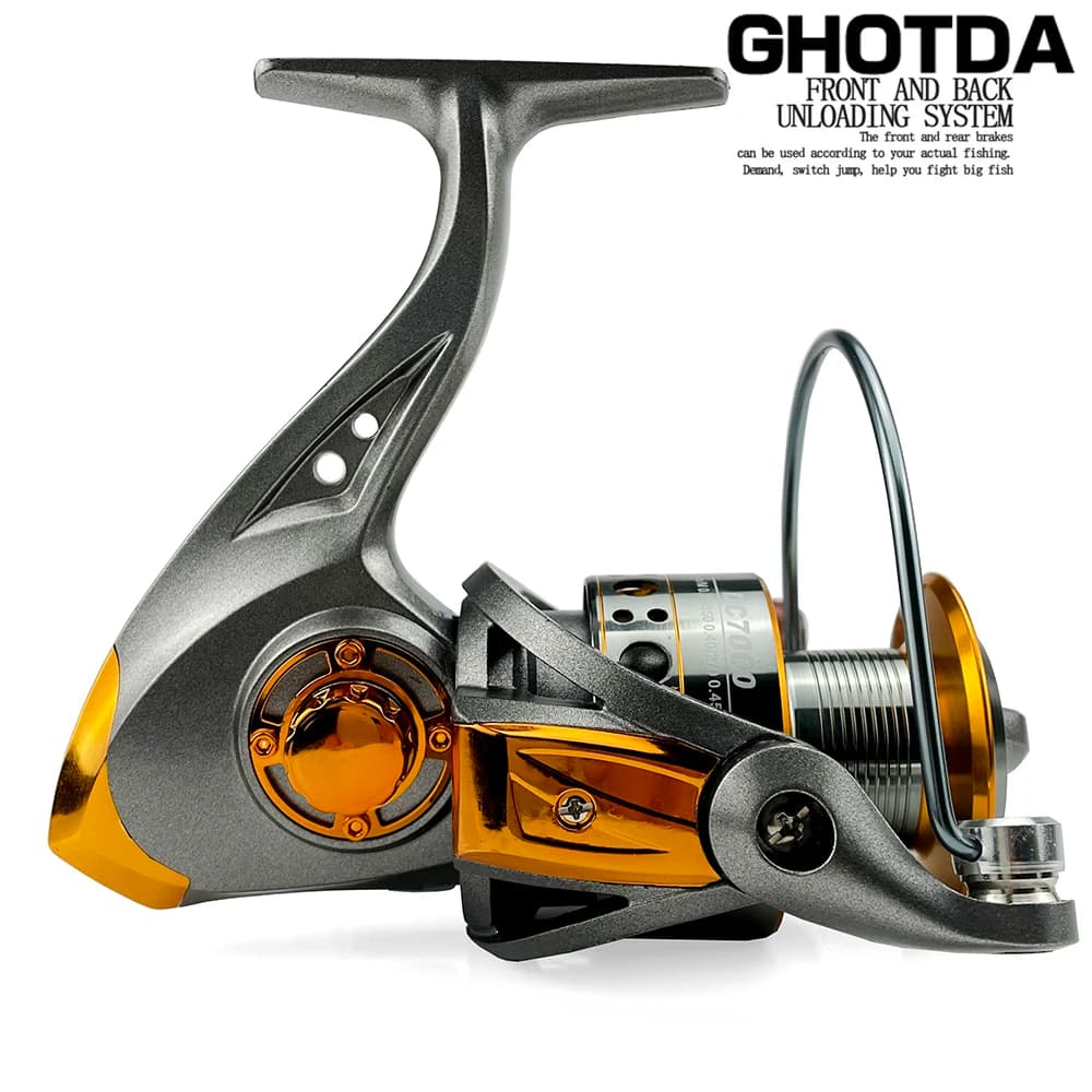 Moulinets de pêche à bobine en métal 5.2:1, moulinet Spinning à grande vitesse pour carpe, accessoires de pêche en eau salée