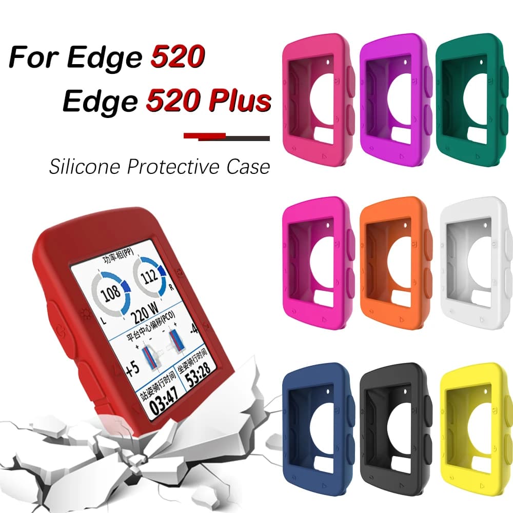 Étui de protection en Silicone pour Garmin Edge 520 / 520 Plus, housse de protection pour ordinateur de vélo, coque Anti-collision