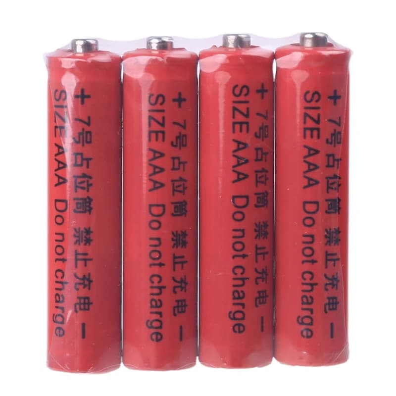 Faux conducteur de cylindre, fausse batterie, sans alimentation, LR03 AAA, 4 pièces, 10440