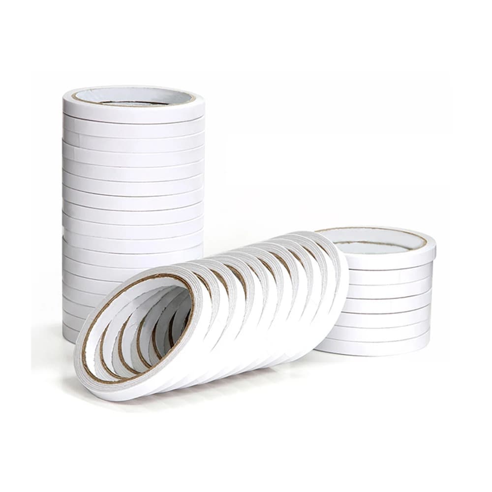 Ruban adhésif Double face en coton blanc Super résistant, 10M, Ultra fin, hautement adhésif, 8mm, 10mm, 12mm