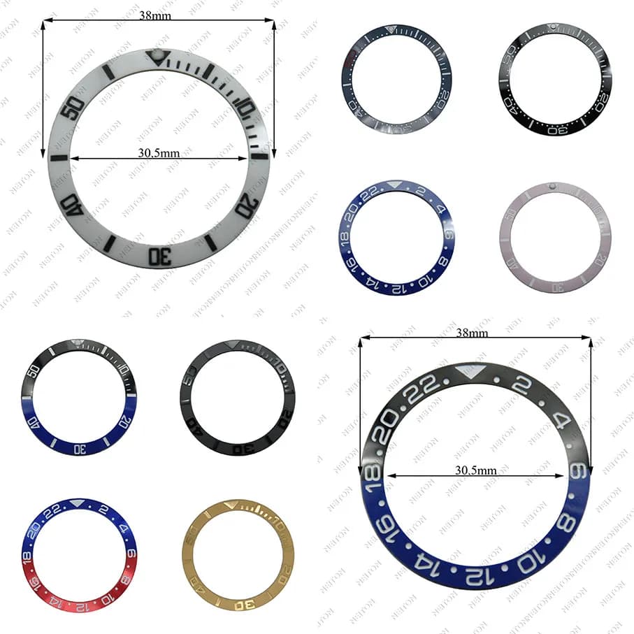 NEITON 38mm lunette en céramique pour 40mm montres pour hommes remplacer les accessoires boîtier de montre montre lunette montre partie