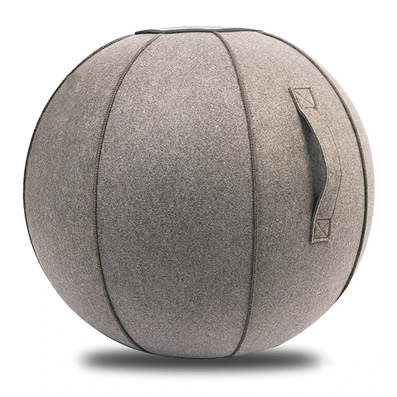 Balle d'exercice de yoga pour le bureau et la maison, entraînement musculaire, fitness assis, chaise avec couvercle, 25 ", entraînement, pompe et poignée