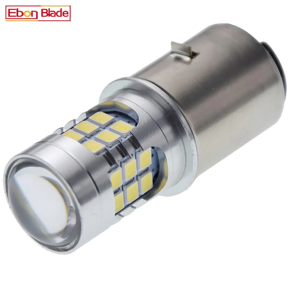 1 pièces 6V 12V BA20D LED ampoule de phare de Moto 900LM 6500K lumière de Moto 3030 puce feux de croisement H6 Scooter lampe frontale de Moto