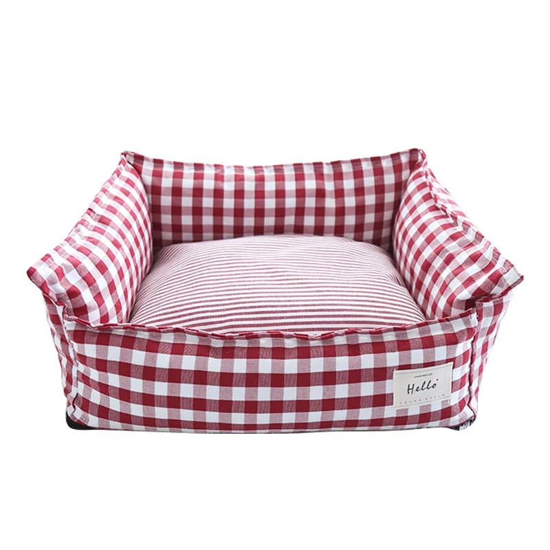 Lit doux et chaud pour chien et chat, nid amovible et lavable en coton et lin pour petits, moyens et grands chiens, tapis de couchage confortable, fournitures pour animaux de compagnie