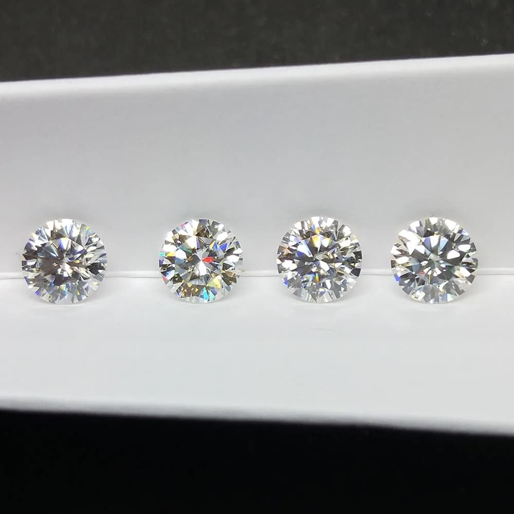 Moissanite synthétique diamant blanc GH, 5mm, prix au Carat
