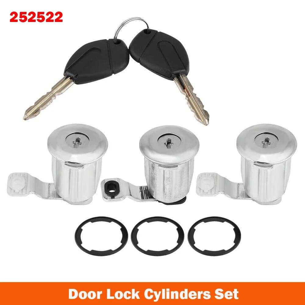 Jeu de cylindres de serrure de porte à baril 9170G3 252522, avec 2 clés, pour Peugeot et citroën Partner Berlingo Xsara Picasso 2001 – 2004 96244156