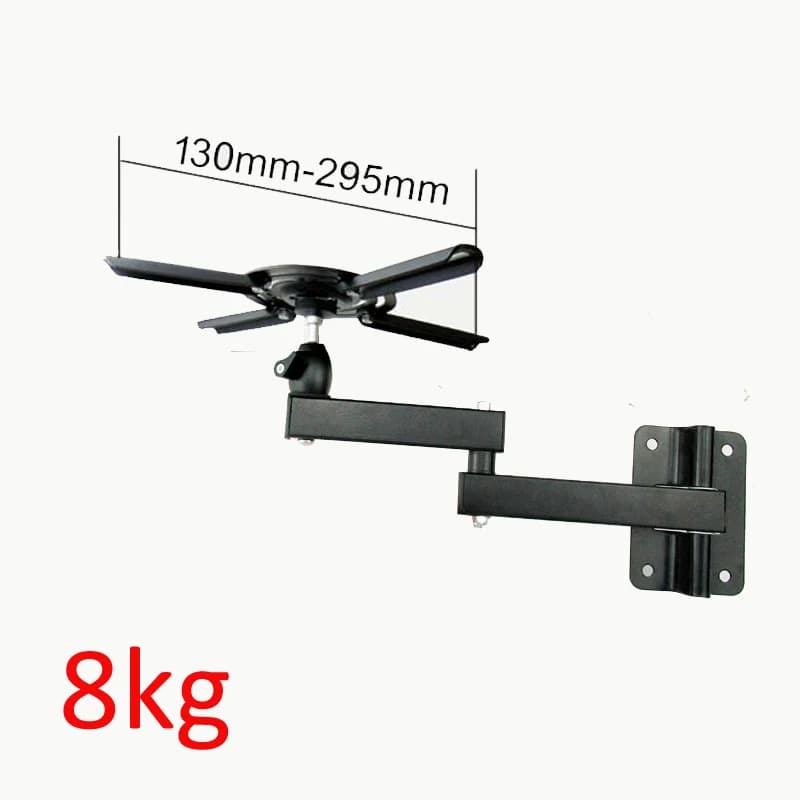 Support mural universel robuste pour projecteur LCD-122PR-A, rotation complète à 360°, inclinaison, 8 kg, avec plaque, bras flexible, pliable