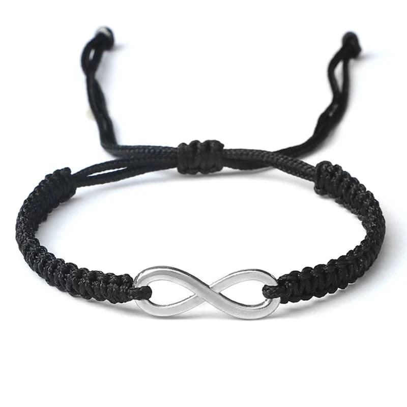 Bracelet de Couple à breloques, corde tressée à la main, amitié infini, Bracelets et Bracelets réglables pour femmes et hommes, bijoux à la mode, cadeaux
