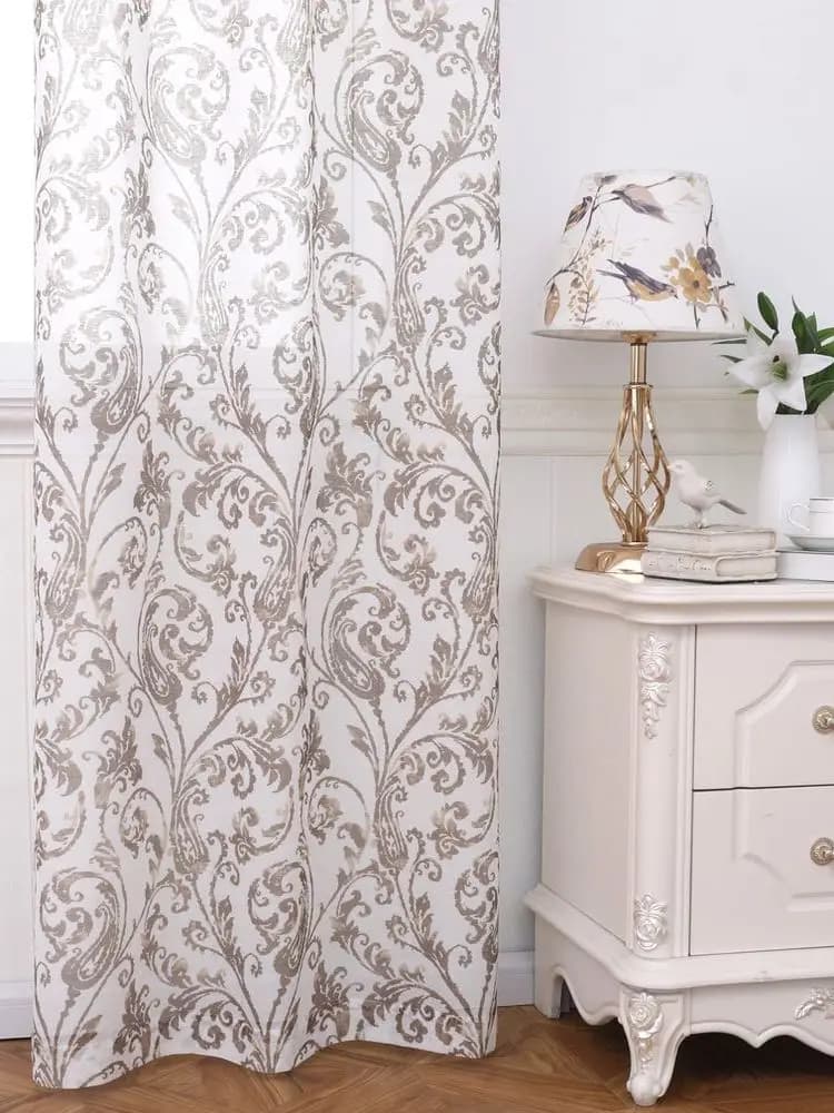 Dyssel moderne imprimé fleuri naturel Style européen Voile Tulle transparent œillet tige poche fenêtre rideau pour salon chambre