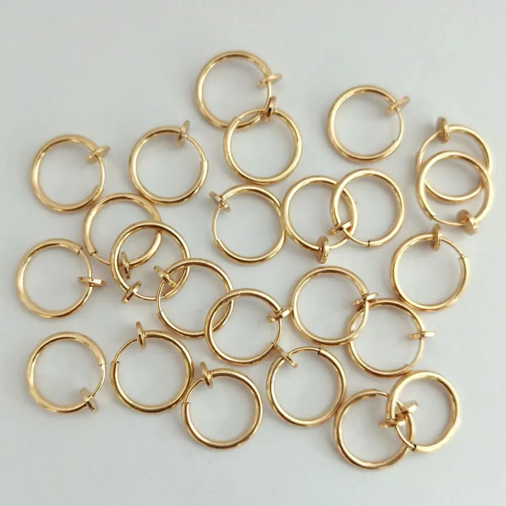 Boucles d'oreilles à Clip rétractable en acier inoxydable, faux cerceau Non percés pour femmes et filles, sans trous d'oreille, manchettes à Clip