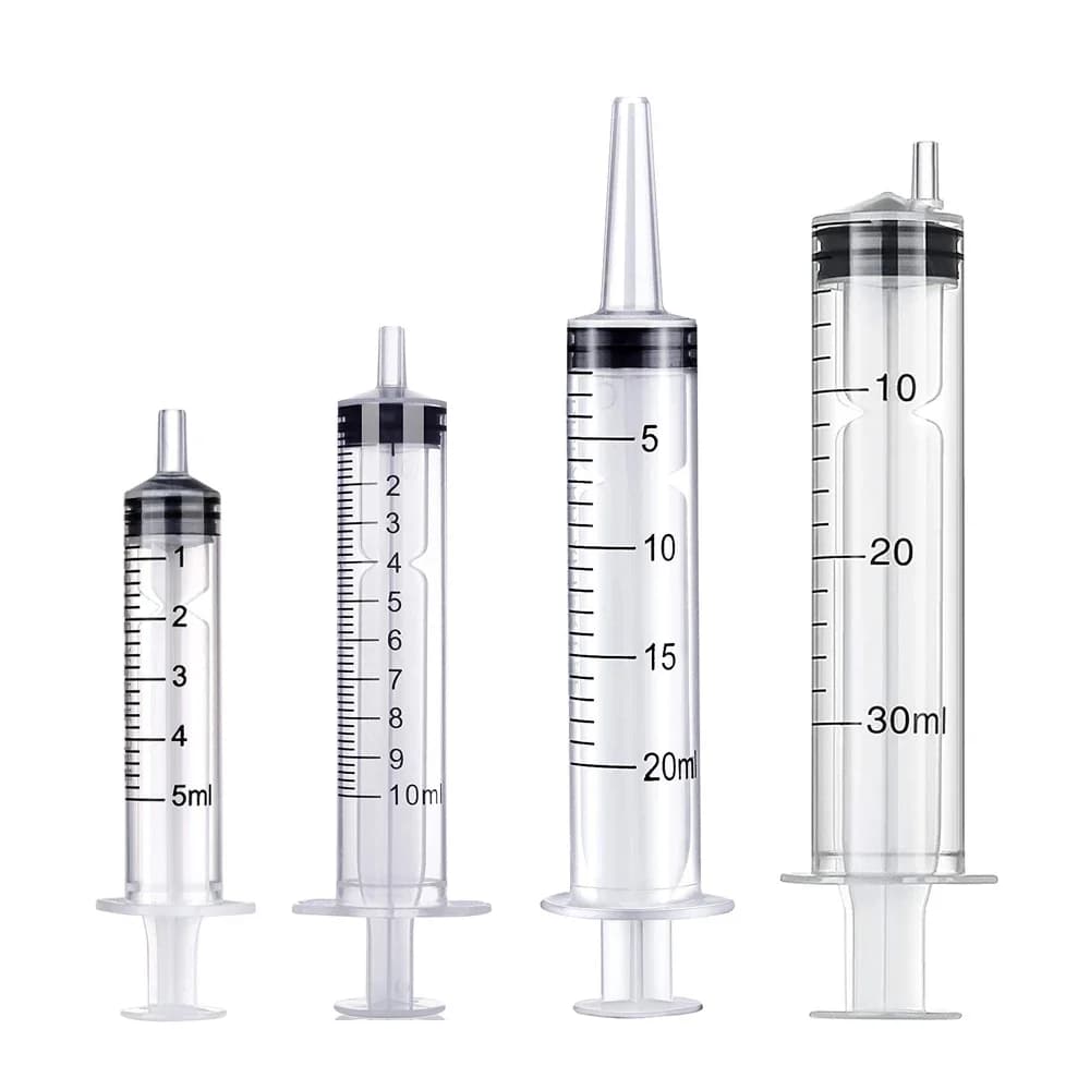 Seringue stérile en plastique transparente 5/10/20/30ml, outils réutilisables pour alimentation des chiens et des chats, seringue nutritive, bricolage, brillant à lèvres, outil de colle de remplissage