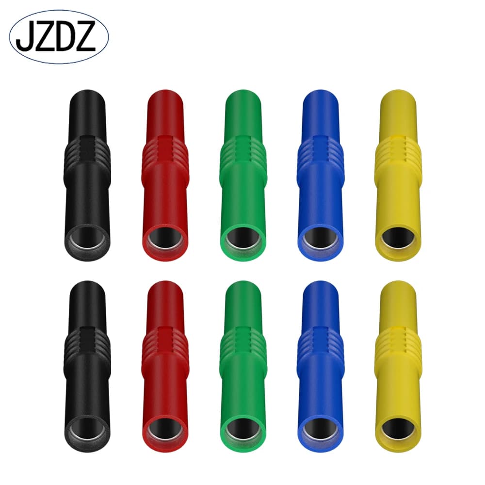 JZDZ 10 pièces Adaptateur femelle banane 4 mm, Rallonge isolée, Connecteur coupleur banane J.20009