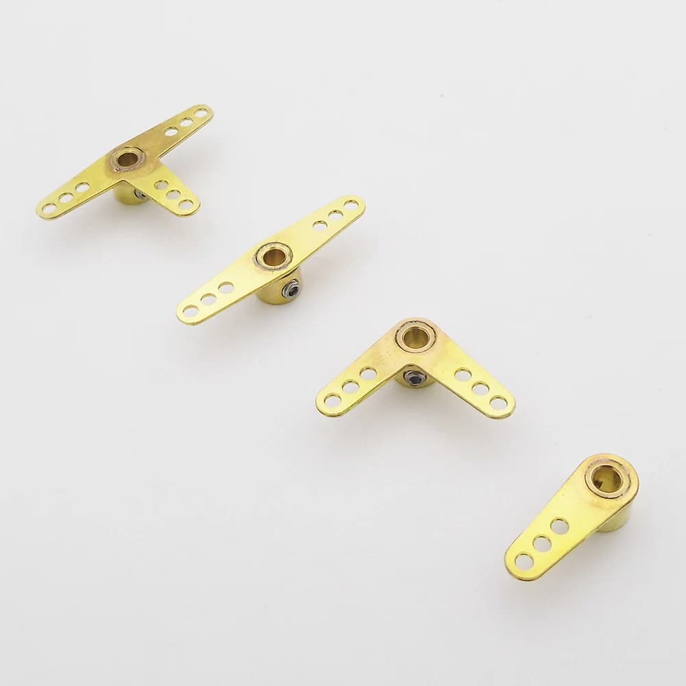 1 pièce Bras de direction en cuivre 3mm pour servo, extrémité de biellette de liaison pour axe de 3mm, pour bateau RC et modèle marin