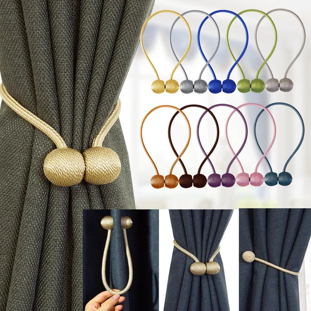 BELAVENIR attache de rideau magnétique haute qualité Clip rideaux porte-boucle décoratif maison Polyester rideaux accessoires