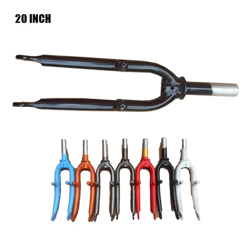 TAOZIK-Fourche de vélo pliante en aluminium avec frein V, 20 pouces, 406 DH, 74 mm