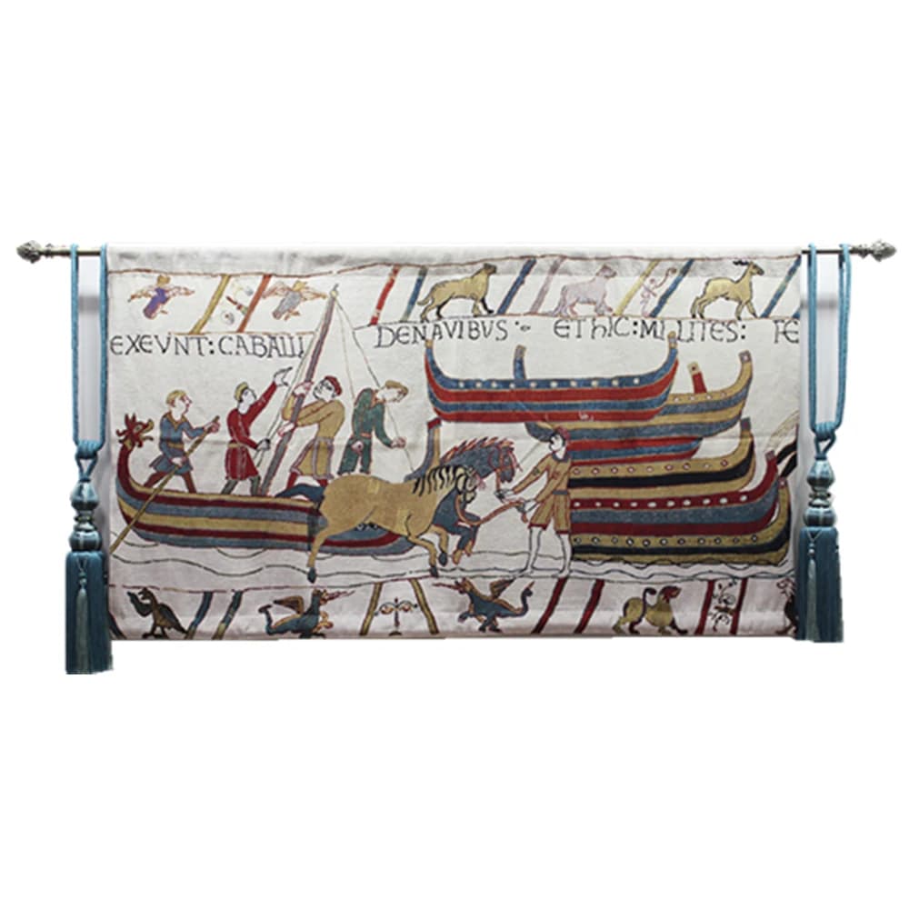 Tapisserie Jacquard belge, 80x140cm, pour salon et chambre à coucher, tissu Mural, Art Bayeux du 11e siècle, GT-YB101