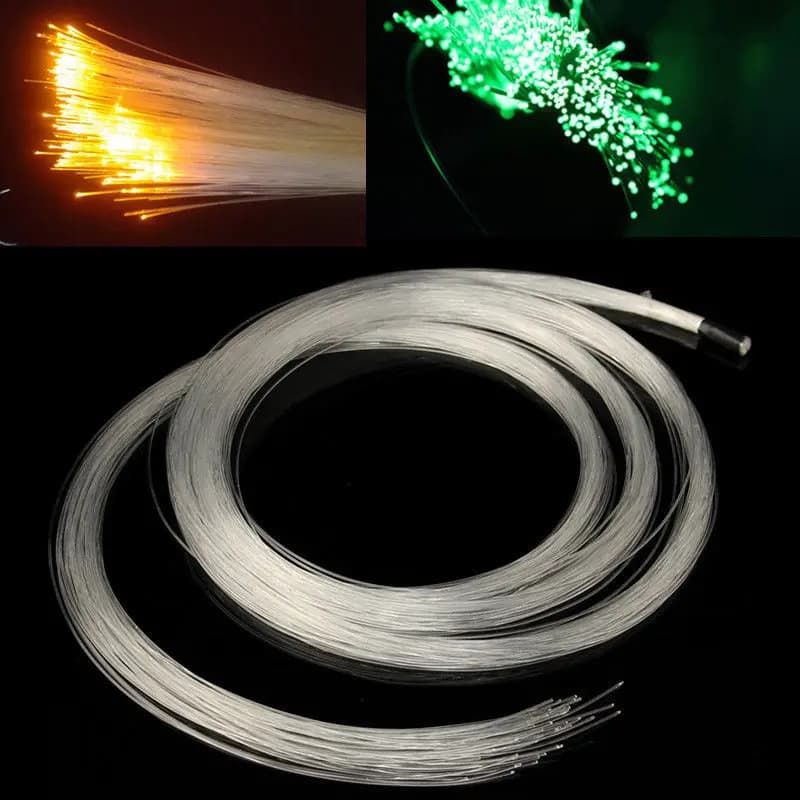 10 à 50 pièces de 1,5 mm (diamètre) Câble à fibres optiques PMMA à éclairage final pour la décoration de plafond étoilé LED RGB DIY pour la maison, les restaurants et les voitures