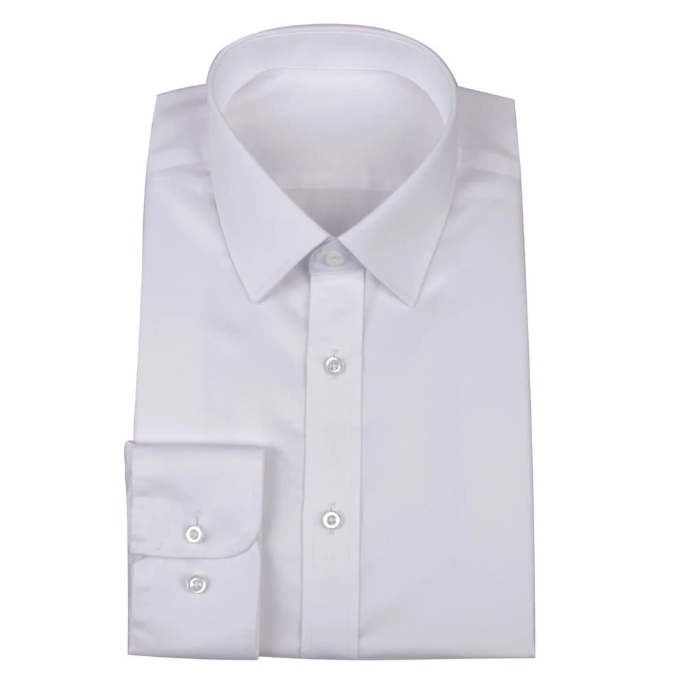 Chemise habillée déformable de luxe, chemises d'affaires personnalisées, 100 coton, blanc, sur mesure, 2 rôles, années 100%