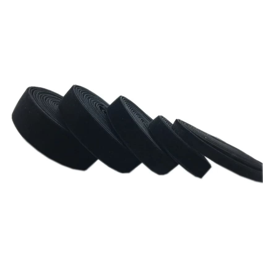 Ruban élastique en velours de 10 mètres, 6-50 mm, pour décoration de mariage, fête, emballage cadeau, nœud DIY, ruban de Noël