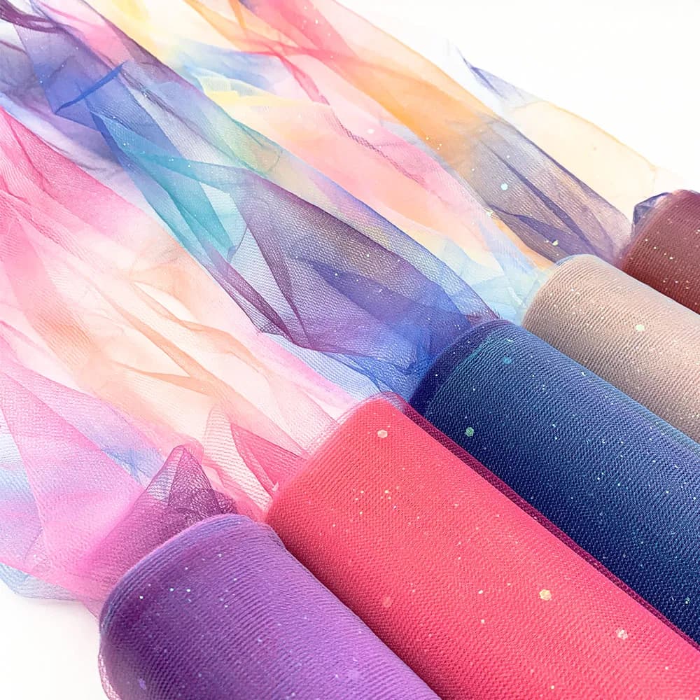 Rouleau de tulle pailleté arc-en-ciel de 10 yards pour chemin de table, nœuds de chaise, jupe tutu, ruban cadeau pour fête de mariage, décoration de poupée d'anniversaire, DIY