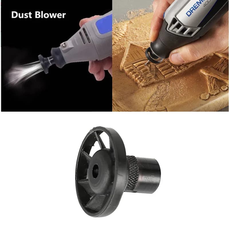 Meuleuse électrique, souffleur de poussière avec filetage, rectifieuse électrique pour outil rotatif Dremel, accessoire d'outil rotatif