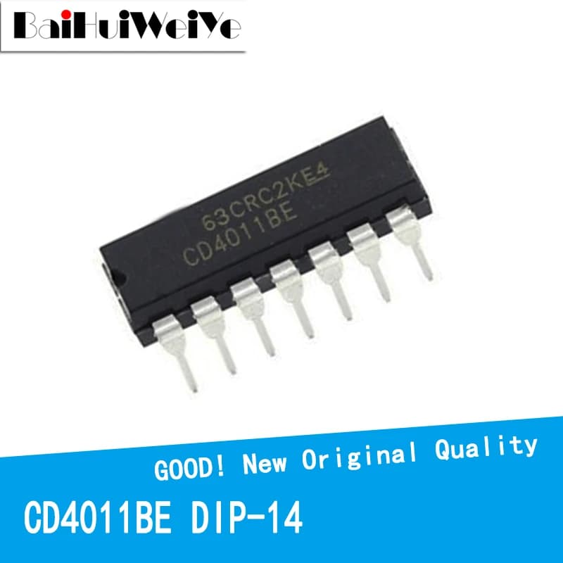 DIP-14 CD4011 CD4011B CD4011pun4011-Puce IC de Haute Qualité, 10 Pièces/Uno, Nouveau et Original