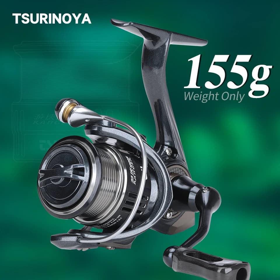 TSURINOYA – moulinet de pêche ultraléger de 155g en carbone 800 1000S, équipement à tambour fixe adapté à la truite