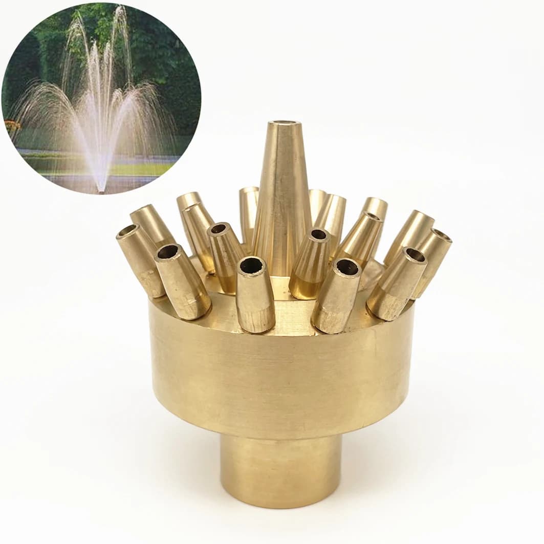 Buses de fontaine en laiton à 3 couches, tête de fontaine de piscine de jardin, 1 po, 1.5 po, nouveau