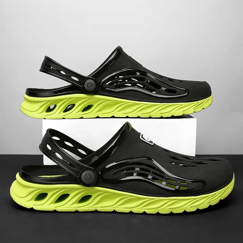 Sabots de jardin d'été confortables pour hommes, sabots d'injection EVA pour l'extérieur, sandales décontractées pour hommes, pantoufles de plage, chaussures d'eau, sandales de piscine