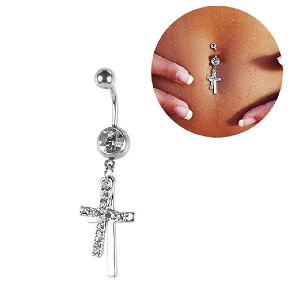 1PC cristal acier ventre Piercing nombril Piercing Sexy Piercing oreille Piercing nombril boucle d'oreille corps bijoux strass corps anneau juif