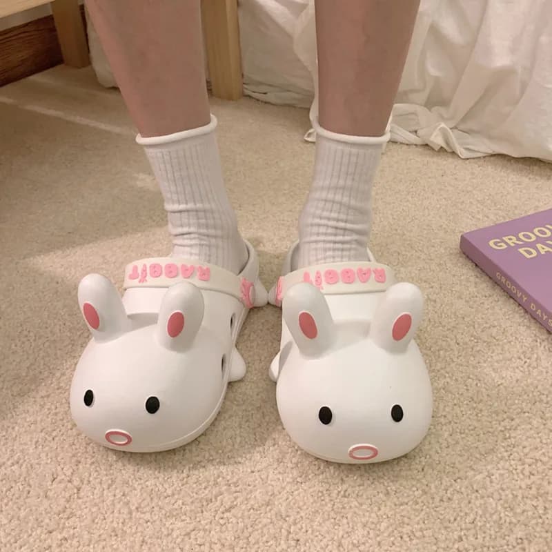 SP & CITY-Chaussures d'été pour femmes, pantoufles à trous d'animaux de dessin animé Kawaii, pantoufles de massage en PVC, sandales à plateforme pour la maison, 2021