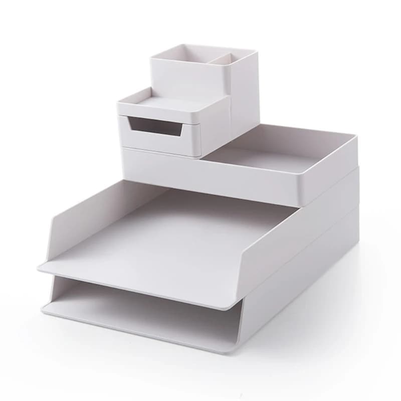 Organisateur papier étui en plastique rangement Table bureau, support boîte remplissage fichiers