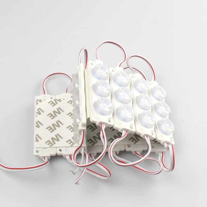 100 pièces 3 w Module LED DC12v 24 V 3 LED Injection réflexion Diffuse Module d'éclairage latéral Source LED signe rétro-éclairage publicité lumière