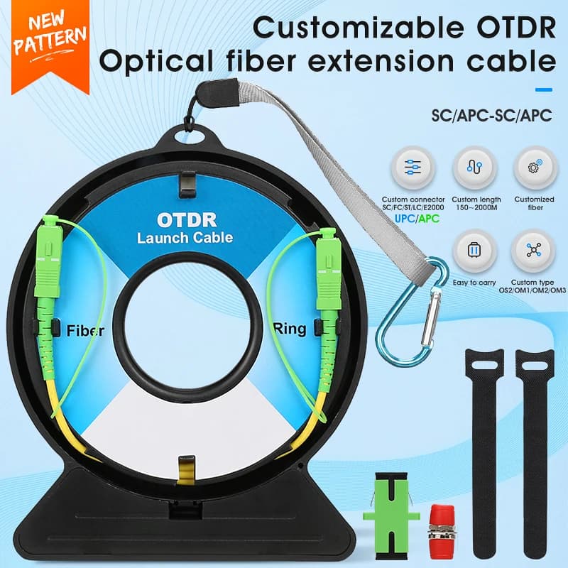 COMPTYCO AUA-2 éliminateur de Zone morte OTDR personnalisable SC/FC/ST/LC(APC/UPC), anneaux de Fiber 300M, boîte de câble de lancement OTDR à Fiber optique