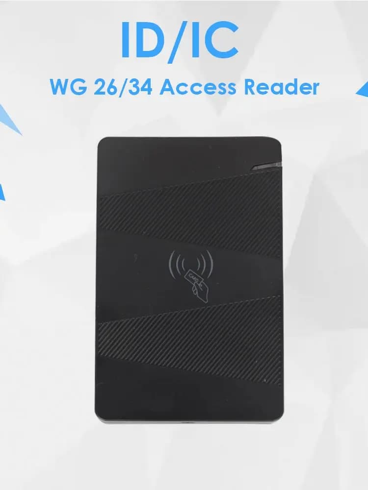 Lecteur de carte de contrôle d'accès de proximité intelligent IP66 étanche 125KHz/13.56MHz lecteur de carte RFID sortie WG26/34 (sans relais)