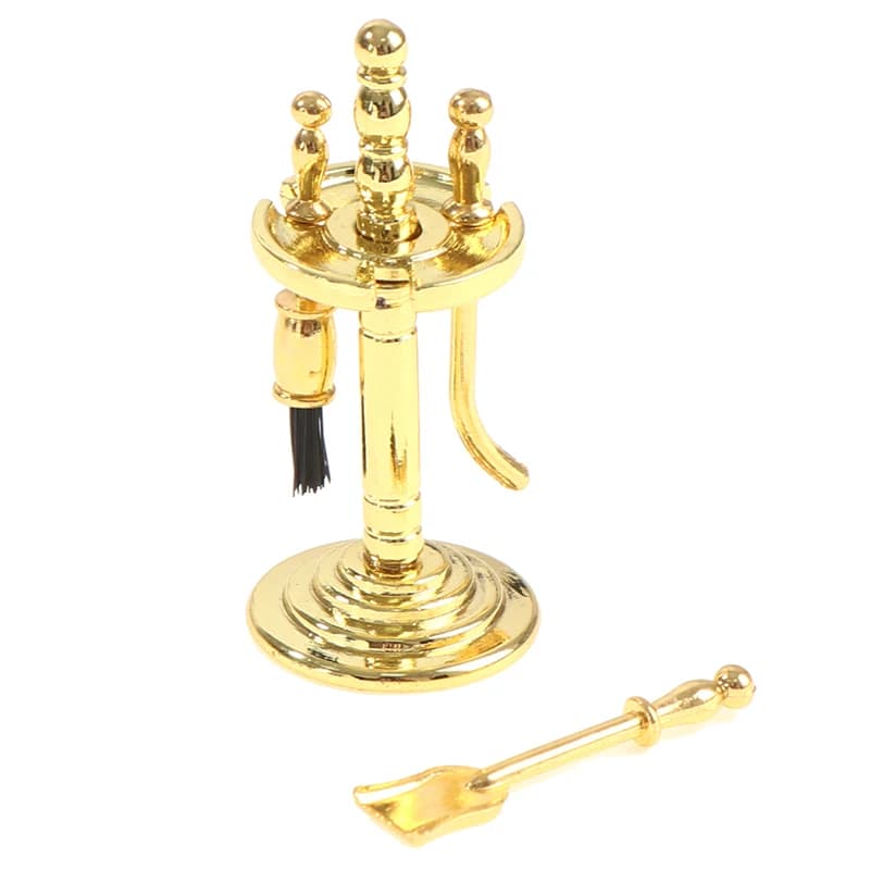 Présentoir d'outils de nettoyage miniatures en alliage, support d'exposition pour 1/12 poupées, scènes de vie, accessoire de décoration, 4 pièces/lot
