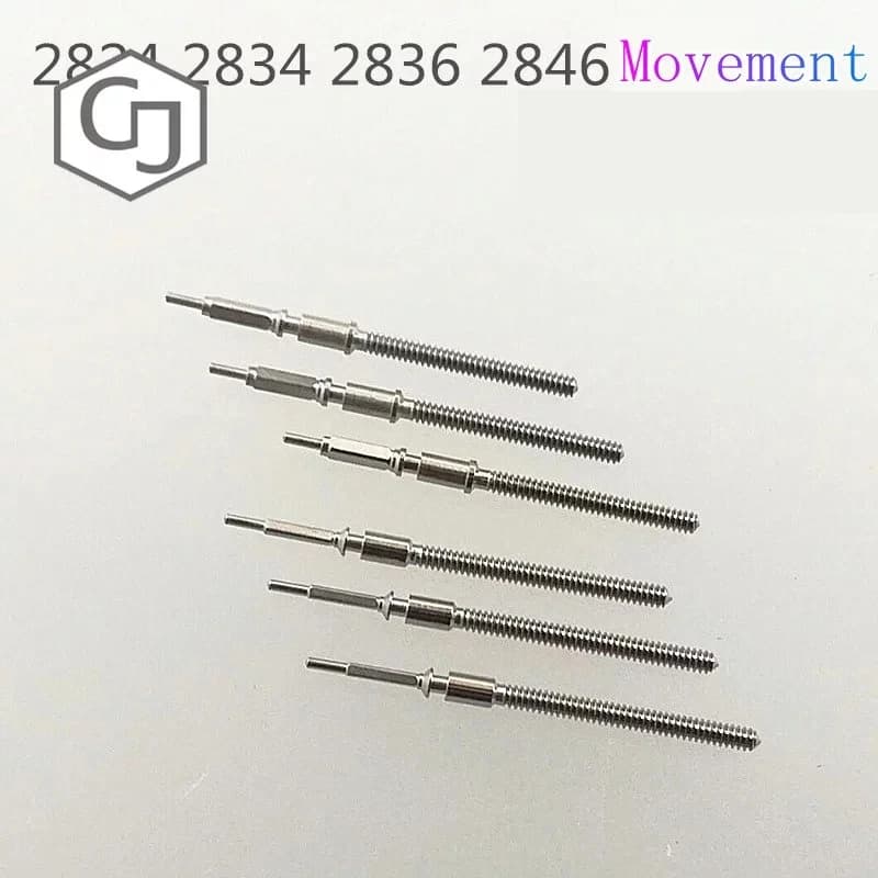 Tige de Remontage de Montre en Acier Inoxydable, Accessoire Universel pour Mouvement de Montre, ETA 2824-2/2824/2836/2834, 10 Pièces/Lot, Vente en Gros