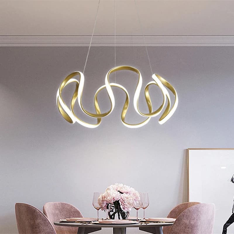 Plafonnier LED suspendu au design nordique moderne, disponible en noir et en blanc, luminaire décoratif d'intérieur, idéal pour un salon, une chambre à coucher ou une cuisine