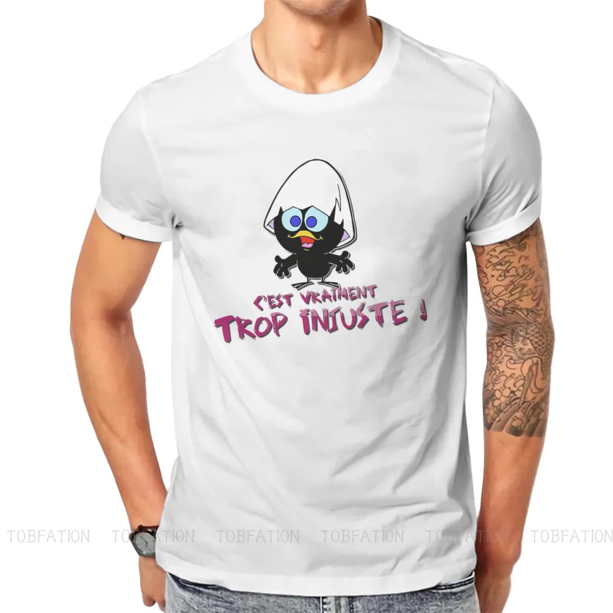 Calimero Anime c'est vraiment trop déloyaux t-shirt classique Punk haute qualité t-shirt ample col rond Streetwear